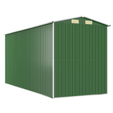 vidaXL Garden Shed Green 75.6"x173.2"x87.8" Galvanized Steel