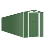 vidaXL Garden Shed Green 75.6"x369.3"x87.8" Galvanized Steel