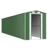 vidaXL Garden Shed Green 75.6"x369.3"x87.8" Galvanized Steel