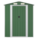 vidaXL Garden Shed Green 75.6"x369.3"x87.8" Galvanized Steel