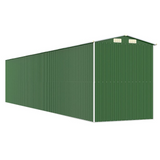 vidaXL Garden Shed Green 75.6"x369.3"x87.8" Galvanized Steel