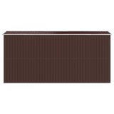 vidaXL Garden Shed Dark Brown 75.6"x173.2"x87.8" Galvanized Steel