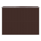 vidaXL Garden Shed Dark Brown 75.6"x107.9"x87.8" Galvanized Steel - Outdoor Storage Solution