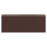 vidaXL Garden Shed Dark Brown 75.6"x205.9"x87.8" Galvanized Steel | Outdoor Storage Solution