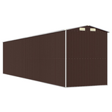 vidaXL Garden Shed Dark Brown 75.6"x336.6"x87.8" Galvanized Steel