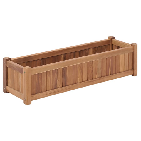 vidaXL Raised Bed 39.4"x11.8"x9.8" Solid Wood Teak - Stylish and Durable Garden Planter