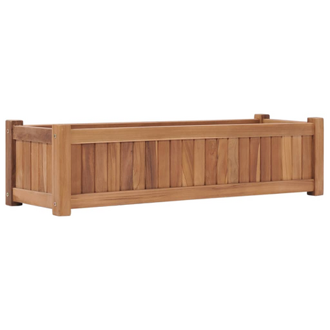 vidaXL Raised Bed 39.4"x11.8"x9.8" Solid Wood Teak - Stylish and Durable Garden Planter