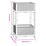 vidaXL Raised Bed 15.7"x15.7"x28" Polypropylene | Garden Planting Bed