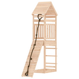 vidaXL Playhouse with Climbing Wall | Solid Wood Pine