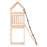 vidaXL Playhouse with Climbing Wall | Solid Wood Pine