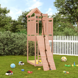 vidaXL Playhouse with Climbing Wall - Solid Wood Douglas | Outdoor Wooden Play Set for Kids