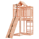 vidaXL Playhouse with Climbing Wall - Solid Wood Douglas | Outdoor Wooden Play Set for Kids