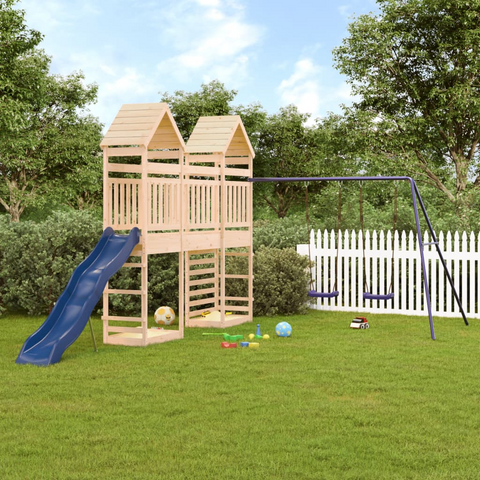 vidaXL Outdoor Playset Solid Wood Pine - Fun and Adventure for Kids