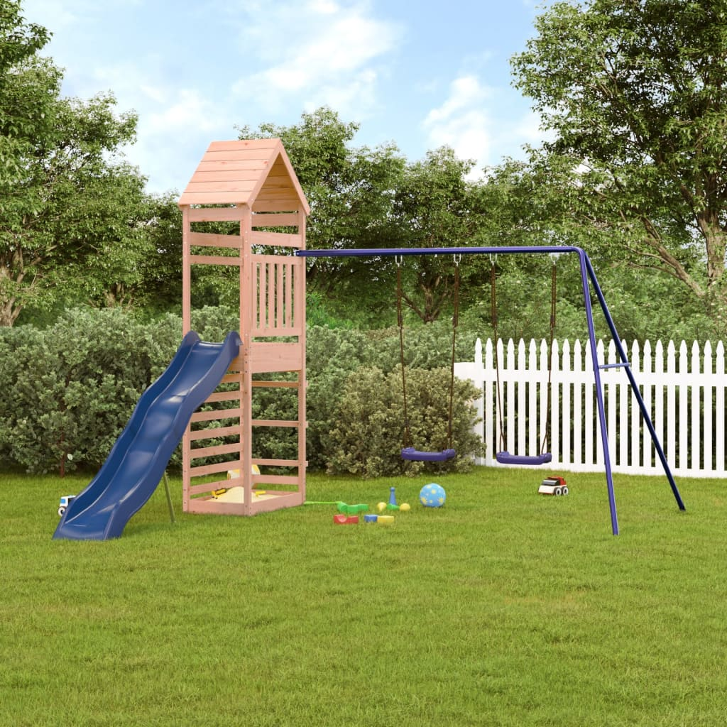 vidaXL Outdoor Playset Solid Wood Douglas | Garden Climbing Frame for Kids