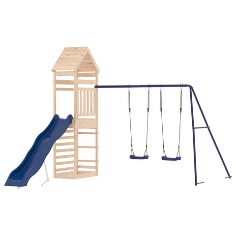 vidaXL Outdoor Playset Solid Wood Pine - Sturdy Frame, Multi-Activity Centers, and Endless Fun