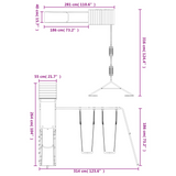 vidaXL Outdoor Playset Solid Wood Pine - Sturdy Frame, Multi-Activity Centers, and Endless Fun
