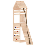 vidaXL Playhouse with Climbing Wall Solid Wood Pine