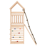 vidaXL Playhouse with Climbing Wall Solid Wood Pine