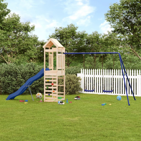 vidaXL Outdoor Playset Solid Wood Pine - Sturdy & Fun | vidaXL.com