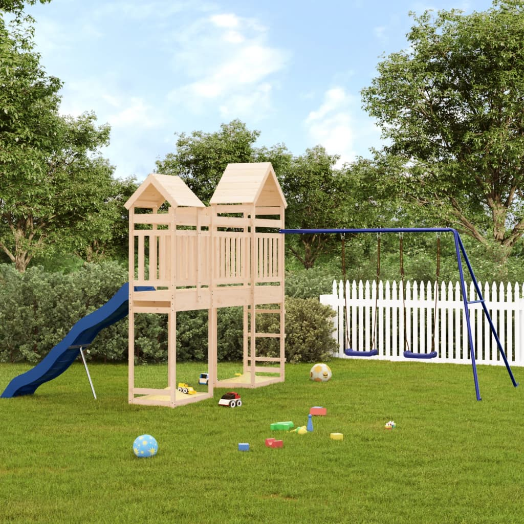 vidaXL Outdoor Playset Solid Wood Pine - Fun and Adventure for Kids