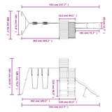 vidaXL Outdoor Playset Solid Wood Douglas - Durable and Fun Playground for Kids