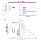 vidaXL Outdoor Playset Solid Wood Douglas - Durable, Sturdy, and Fun