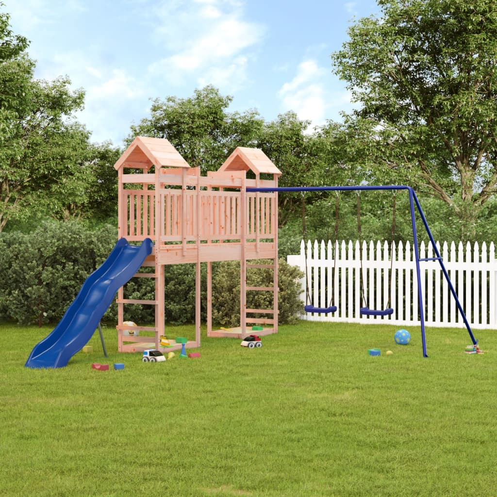 vidaXL Outdoor Playset Solid Wood Douglas - Fun-Filled Adventure for Kids