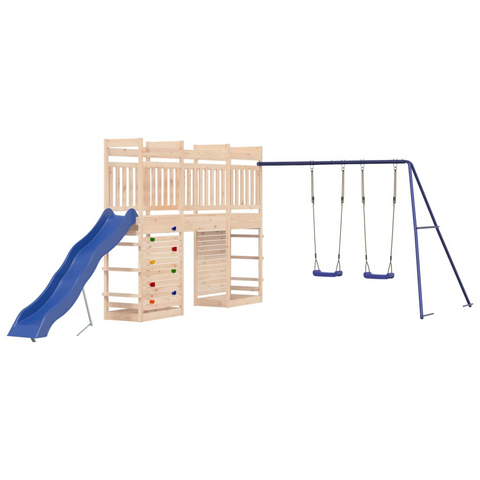 vidaXL Outdoor Playset Solid Wood Pine - Durable, Sturdy, Multi-Activity Centers