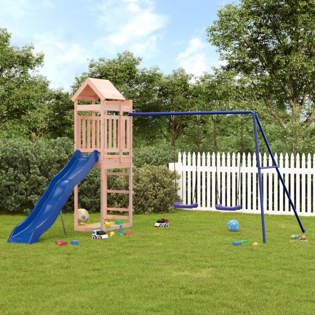 vidaXL Outdoor Playset Solid Wood Douglas - Sturdy, Multi-Activity, Endless Fun