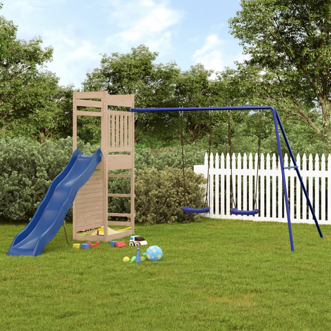 vidaXL Outdoor Playset Solid Wood Pine - Fun and Adventure for Your Kids