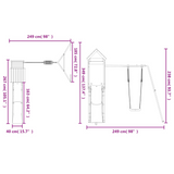 vidaXL Outdoor Playset Solid Wood Pine - Sturdy & Fun Playground Equipment