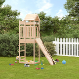 vidaXL Playhouse with Climbing Wall Solid Wood Pine