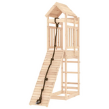 vidaXL Playhouse with Climbing Wall Solid Wood Pine