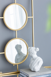 3 Mirror Piece Wall Mirror in Gold Rectangular Frame | Home