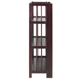 3-Shelf Folding Stackable Bookcase 27.5" Wide-Espresso - WhatYouNeedSales