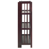 3-Shelf Folding Stackable Bookcase 27.5" Wide-Espresso - WhatYouNeedSales