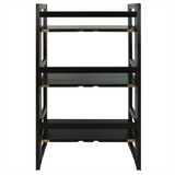 3-Shelf Folding Student Bookcase 20.75" Wide-Espresso - WhatYouNeedSales