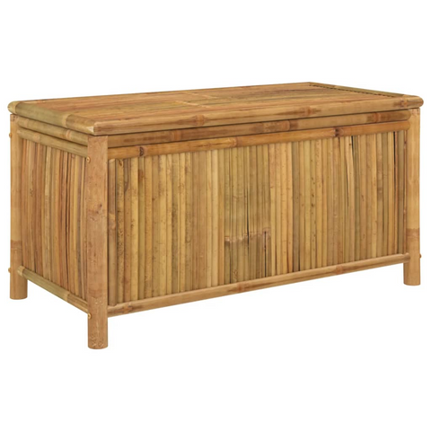 vidaXL Patio Storage Box 43.3"x20.5"x21.7" Bamboo - Durable Outdoor Storage Chest with Ample Space and Versatile Functions