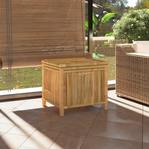 vidaXL Patio Storage Box 23.6"x20.5"x21.7" Bamboo - Outdoor and Indoor Storage Chest