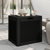 vidaXL Patio Storage Box Black 21.9"x16.9"x20.9" Polypropylene - Outdoor Furniture Storage Solution