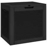 vidaXL Patio Storage Box Black 21.9"x16.9"x20.9" Polypropylene - Outdoor Furniture Storage Solution