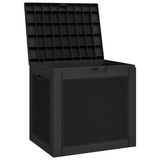 vidaXL Patio Storage Box Black 21.9"x16.9"x20.9" Polypropylene - Outdoor Furniture Storage Solution