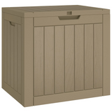 vidaXL Patio Storage Box Gray - Durable Polypropylene, Ample Storage Space, Convenient Lid and Side Handles