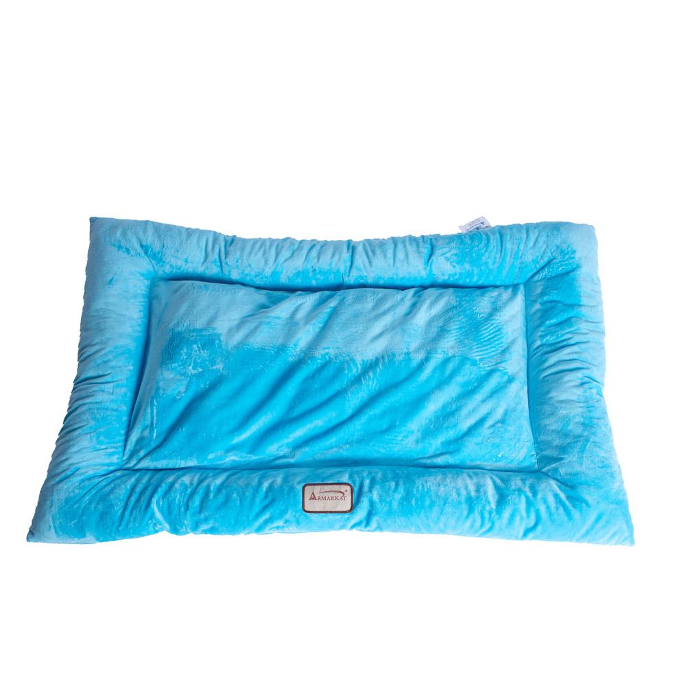 Armarkat Model M01CTL-M Medium Pet Bed Mat with Poly Fill Cushion in Sky Blue