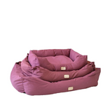 Armarkat Model D01FJH-M Medium Burgundy Bolstered Pet Bed - Comfortable and Durable