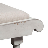 Whitney Bench - Antique Linen and Weathered Gray Finish