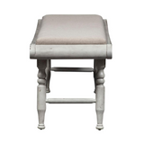 Whitney Bench - Antique Linen and Weathered Gray Finish