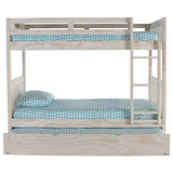 Solid Pine Twin/Twin Bunk Bed with Twin Trundle - Sturdy and Space-saving