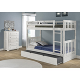 Solid Pine Twin/Twin Bunk Bed with Twin Trundle - Sturdy and Space-saving