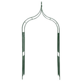 vidaxXL Garden Arch Spike Design Climbing Plants Dark Green